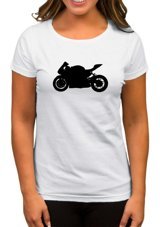 Zepplin Giyim Ducati 1299 Siluet Beyaz Kadın T-Shirt Xl