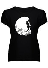 Tisho Dağcı Temalı Kadın V Yaka T-Shirt L