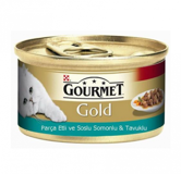 Gourmet Gold Somonlu Tavuklu Yetişkin Yaş Kedi Maması 85 gr