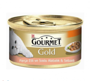 Gourmet Gold Alabalıklı Sebzeli Yetişkin Yaş Kedi Maması 85 gr