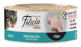 Felicia Tahılsız Kısırlaştırılmış Ton Balıklı Ezme Yetişkin Yaş Kedi Maması 85 gr