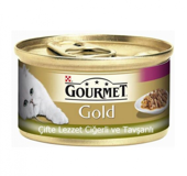 Gourmet Gold Ciğerli Tavşanlı Yetişkin Yaş Kedi Maması 85 gr