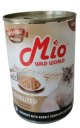 Mio Sterilized Kısırlaştırılmış Tavşanlı Yetişkin Yaş Kedi Maması 415 gr