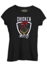 Lord T-Shirt Chicken Gang Siyah Kadın T-Shirt 001 Siyah M