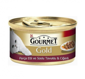 Gourmet Gold Ciğerli Tavuklu Yetişkin Yaş Kedi Maması 85 gr