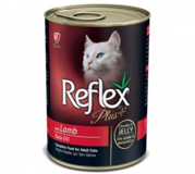 Reflex Plus Kümes Hayvanlı Kuzu Etli Jöleli Yetişkin Yaş Kedi Maması 400 gr