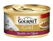 Gourmet Gold Ciğerli Tavuklu Soslu Yetişkin Yaş Kedi Maması 85 gr