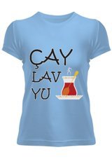 Tisho Çay Lav Yu Kadın T-Shirt Kadın T-Shirt Xs