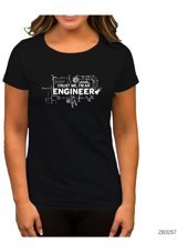 Zepplin Giyim Mühendis Trust Me Siyah Kadın T-Shirt Xl