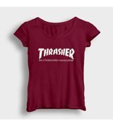 Presmono Kadın Logo V5 Trasher T-Shirt Haki S