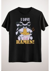 Green Mint Greenmint Unisex Siyah T-Shirt Cute Funny Kawaii Anime Cat Skunk Love Ramen 2Xl