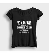 Presmono Kadın Boxing Club Mike Tyson T-Shirt Kırmızı M