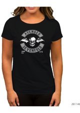 Zepplin Giyim Avenged Sevenfold Back Patch Siyah Kadın T-Shirt L