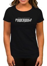 Zepplin Giyim Powerwolf Logo Siyah Kadın T-Shirt L