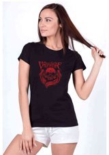 Qivi Bullet For My Valentine Metal Rock Baskılı Siyah Kadın T-Shirt Siyah M