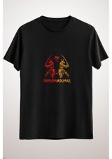 Green Mint Greenmint Unisex Siyah T-Shirt Anime Japanese Samurai Warrior Retro Color Gift T-Shirt M
