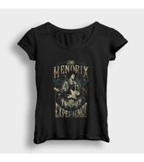 Presmono Kadın Experience Jimi Hendrix T-Shirt Xs