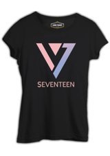 Lord T-Shirt Seventeen Logo Üçgen Siyah Kadın T-Shirt 001 Siyah M