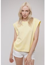 Gabria Kadın Kolsuz T-Shirt Sarı M
