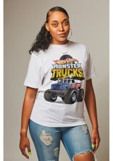 Fuddy Moda Hot Wheels Yazılı T-Shirt, Erkek Kadın Monster Trucks Baskılı Tişö 001 Siyah M