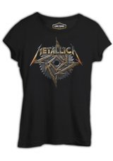 Lord T-Shirt Metallica Saw Blade Siyah Kadın T-Shirt L