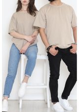 Ferrosso İki İplik T-Shirt Taş 41001.1567. 001 Taş Rengi S