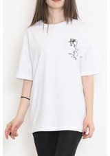 Bosfonis Baskılı T-Shirt Beyaz 17379.1778. 001 Beyaz Xl