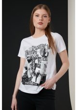 Lela Bayan T-Shirt 6001004 Beyaz M