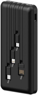 Soultech Hydra 10000 mAh Hızlı Şarj Işıklı Dijital Göstergeli USB & Type C Çoklu Kablolu Powerbank