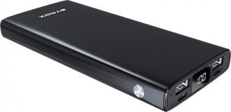 Syrox PB117 10000 mAh Hızlı Şarj Dijital Göstergeli USB & Type C Çoklu Kablolu Powerbank Siyah