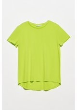 Dilvin Kadın Sarı 3471 Bisiklet Yaka Basic T-Shirt 40