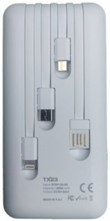 Powerway TX23 20000 mAh Hızlı Şarj Dijital Göstergeli USB & Type A Çoklu Kablolu Powerbank