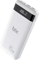 Bix PB202 20000 mAh Hızlı Şarj Dijital Göstergeli Lightning Çoklu Kablolu Powerbank Beyaz