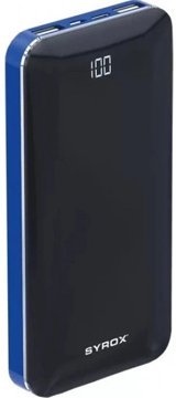 Syrox PB122 10000 mAh Hızlı Şarj Dijital Göstergeli USB & Type C Çoklu Kablolu Powerbank Mavi