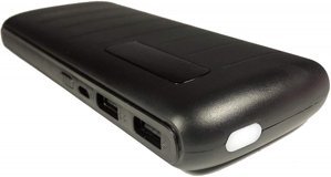 Powerway TX100 10000 mAh Hızlı Şarj Işıklı Dijital Göstergeli Micro USB Çoklu Kablolu Powerbank Siyah