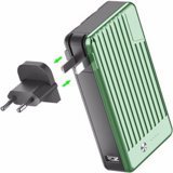 Xipin T106 10000 mAh Hızlı Şarj USB & Type C Çoklu Kablolu Powerbank Yeşil