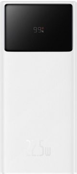Baseus Star-Lord 30000 mAh Hızlı Şarj Dijital Göstergeli USB & Type C Çoklu Kablolu Powerbank Beyaz