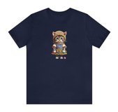 T-Shirt Cin T-Shirt / Şapkalı Kedi Baskılı Lacivert Renk T-Shirt M