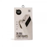 Powerway TX30 30000 mAh Hızlı Şarj Işıklı Dijital Göstergeli Lightning Çoklu Kablolu Powerbank Beyaz