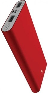 Ttec AlumiSlim 9000 mAh Hızlı Şarj USB & Type C Çoklu Kablolu Powerbank Kırmızı