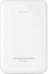 Powerway TX10 10000 mAh Hızlı Şarj Micro USB Çoklu Kablolu Powerbank Beyaz