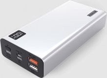 Syrox PB120 20000 mAh Hızlı Şarj Dijital Göstergeli Lightning Çoklu Kablolu Powerbank Beyaz