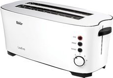 Fakir Ladiva Toaster 4 Dilim Kırıntı Tepsili Telli Akıllı 1030 W Beyaz Ekmek Kızartma Makinesi