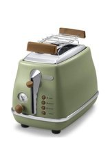 Delonghi Icona Vintage CTOV 2103.GR 2 Dilim Kırıntı Tepsili Telli 900 W Yeşil Mini Ekmek Kızartma Makinesi