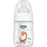 Wee Baby Klasik Plus Polipropilen Gaz Yapmayan Antikolik Yenidoğan Yavaş Akışlı Kulpsuz 0-6 Ay Desenli Renkli Yuvarlak Uçlu Bebek Biberon 150 ml