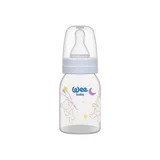 Wee Baby 851 Polipropilen Yenidoğan Yavaş Akışlı Kulpsuz 0-6 Ay Desenli Renkli Yuvarlak Uçlu Bebek Biberon 125 ml