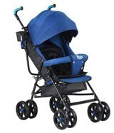 Baby2Go 2012 Eko Katlanabilir Tek Elle Kapanan 360 Derece Dönen Tam Yatar Kabin Tipi Puset Bebek Arabası Mavi