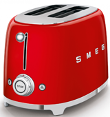 Smeg 50's Style TSF01RDEU 2 Dilim Kırıntı Tepsili Akıllı 950 W Kırmızı Retro Mini Ekmek Kızartma Makinesi