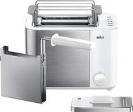 Braun ID Collection 2 Dilim Kırıntı Tepsili Telli 1000 W Beyaz Mini Ekmek Kızartma Makinesi