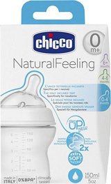 Chicco Polipropilen Gaz Yapmayan Antikolik Yenidoğan Orta Akışlı Kulpsuz 0+ Ay Beyaz Yuvarlak Uçlu Bebek Biberon 150 ml